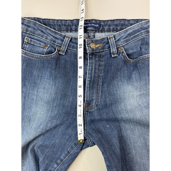 Vintage Boston Proper Straight Leg Denim Jeans 8 Dark Wash Y2K Classic High Rise - Picture 3 of 15